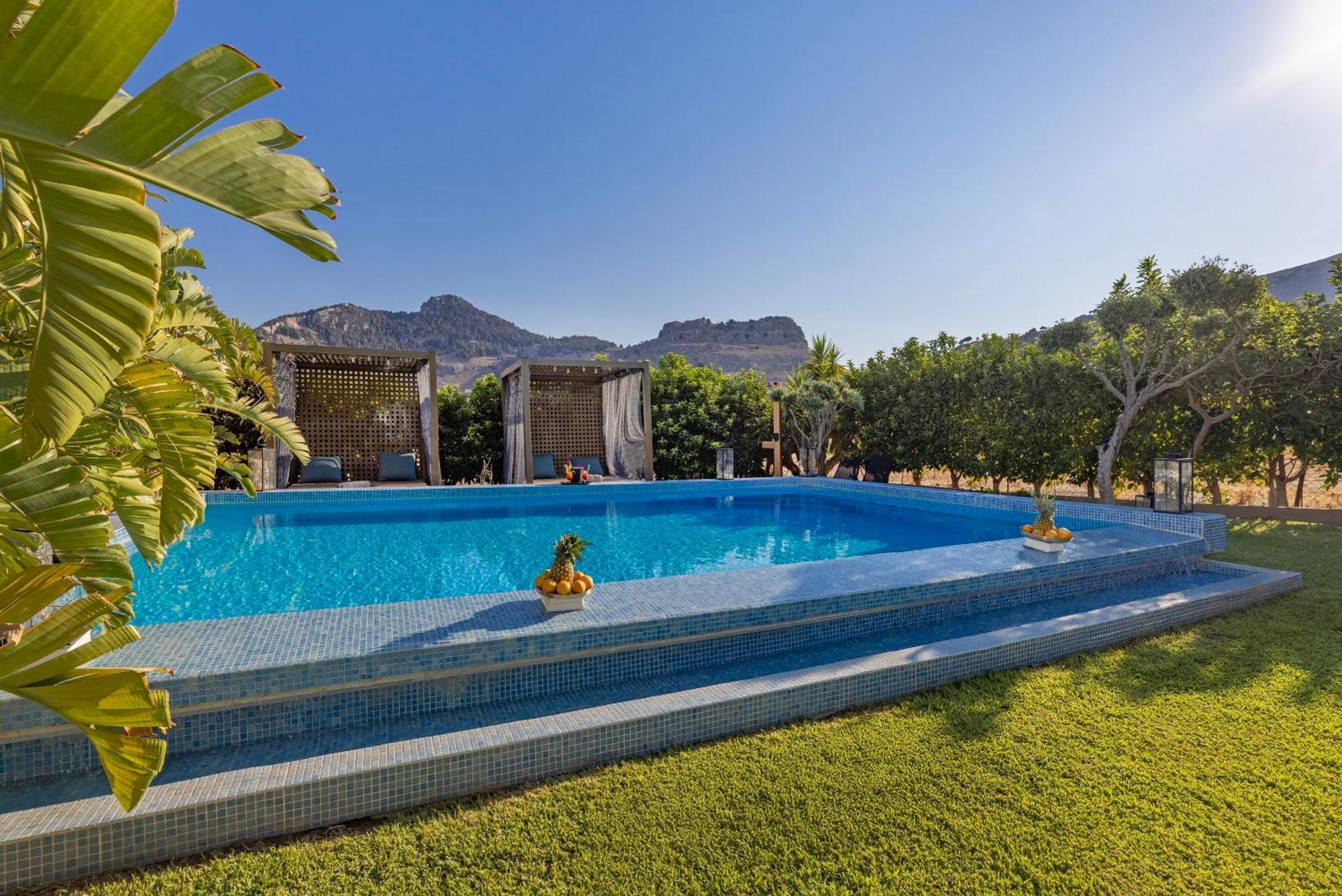 Gaia Blue Villa Kolymbia Bagian luar foto