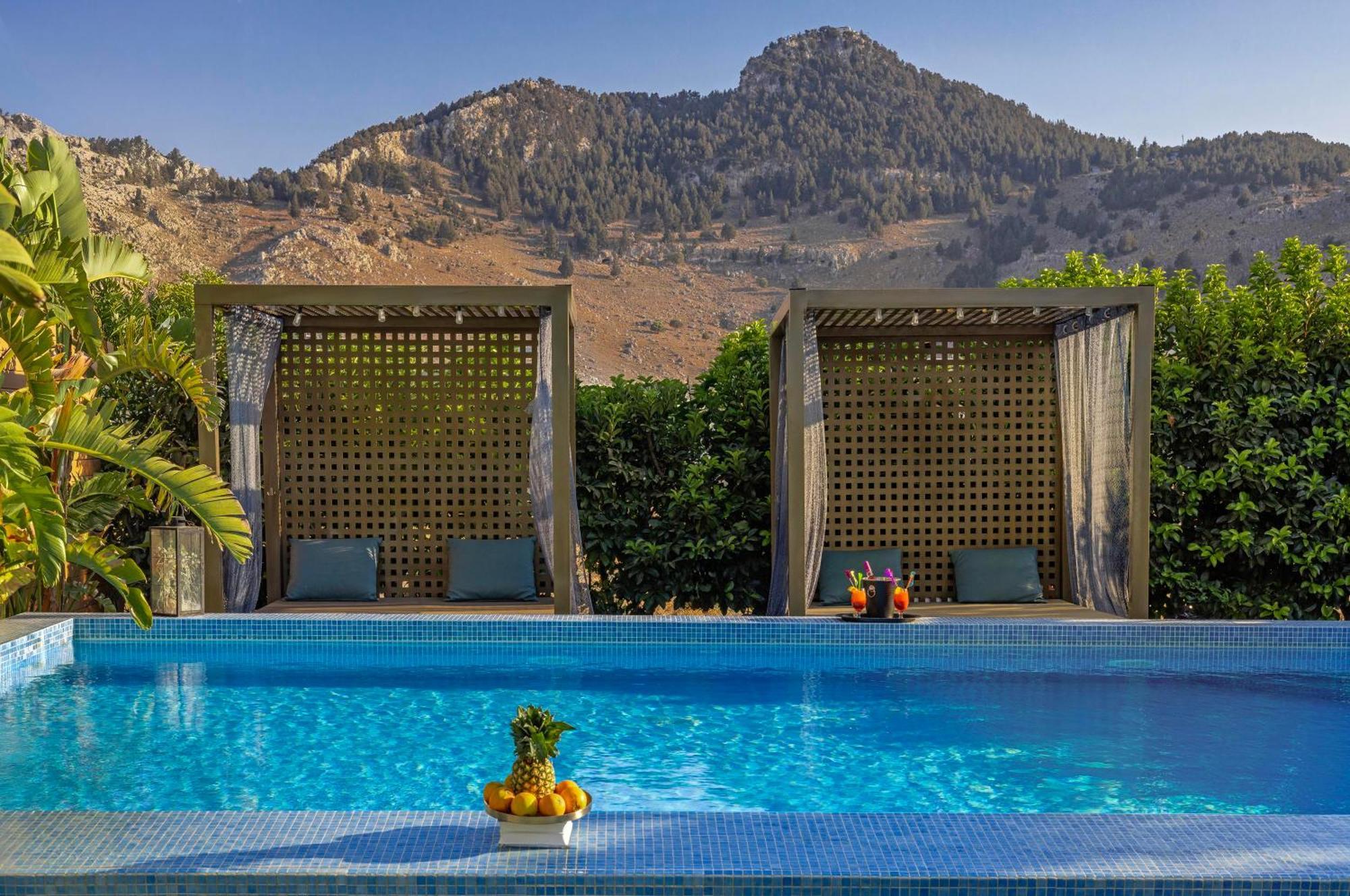 Gaia Blue Villa Kolymbia Bagian luar foto